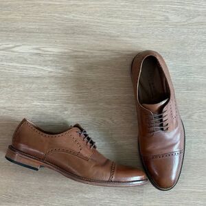 Johnson & Murphy Mens Lace Up Dress Shoes Sz 12 Brown